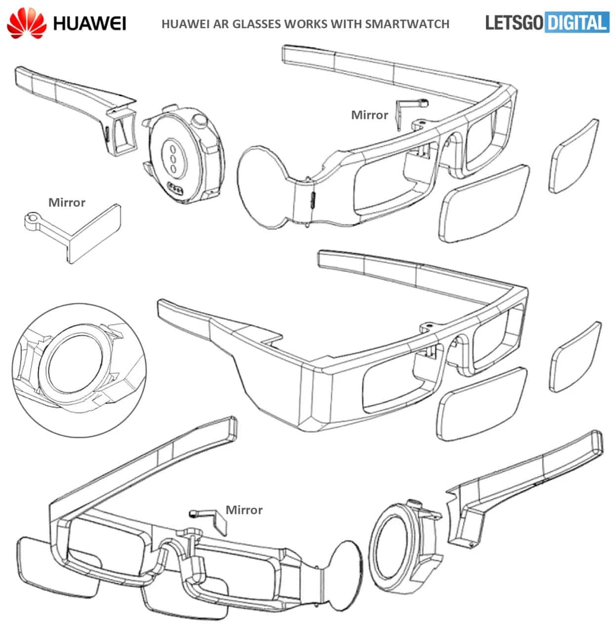 Huawei patented augmented reality glasses