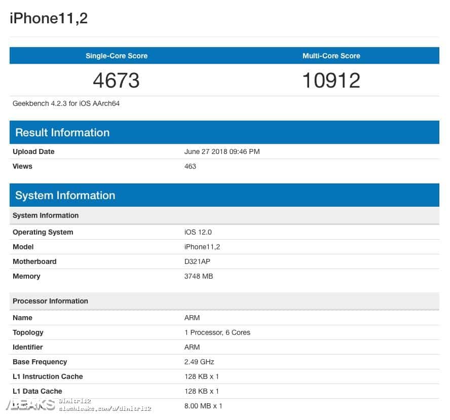 Новый iPhone побил рекорд Geekbench